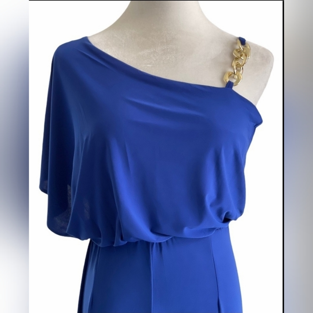 Emma & Michele Asymmetrical Draped Jumpsuit